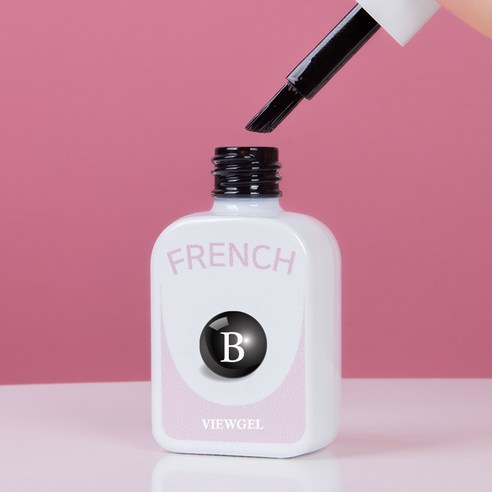 뷰젤 프렌치 컬러젤 페인트, 화이트, 10ml, 2개 메탈젤