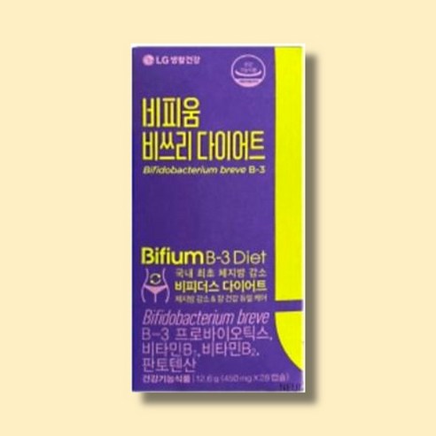 LG생활건강 비피더스b3 비피움 비쓰리 다이어트 450mg x 28캡슐 4주분, 28개