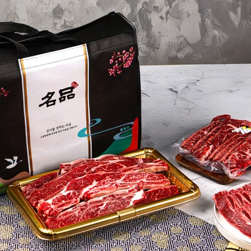 프리미엄 LA갈비 2kg 꽃갈비 선물세트 6 7 8번 갈비 소갈비 명절 추석 설, 1박스