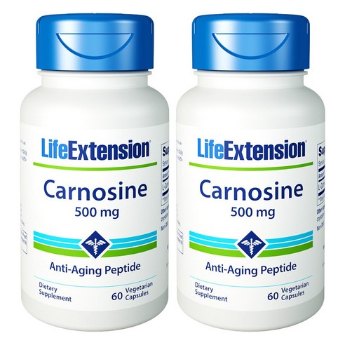 라이프익스텐션 카르노사인 500mg 베지테리안 캡슐, 60개입, 2개, 60개