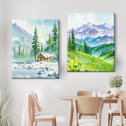 파센 2P 액자 보석십자수 캔버스형 DIY 키트 40 x 50 cm, FAB0013
