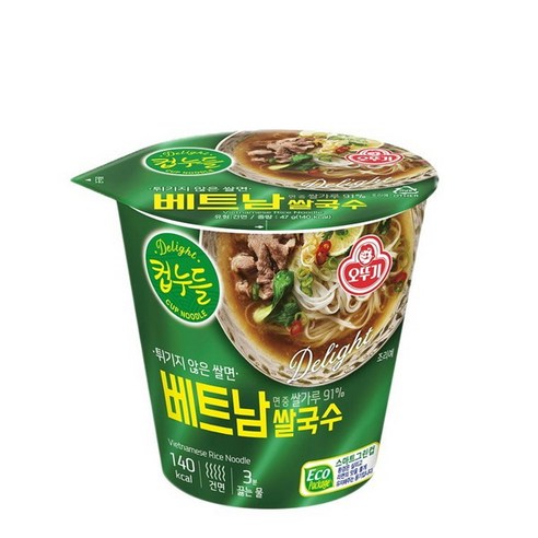 오뚜기 컵누들 베트남 쌀국수 47g 컵라면, 6개