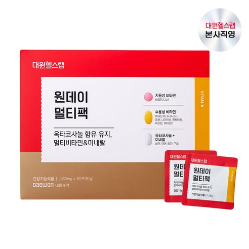 대원헬스랩 원데이 밸런스 멀티팩(1박스/2개월분), 1개, 87g/1,450mg/60포, 87g 오닉스7인치젤리