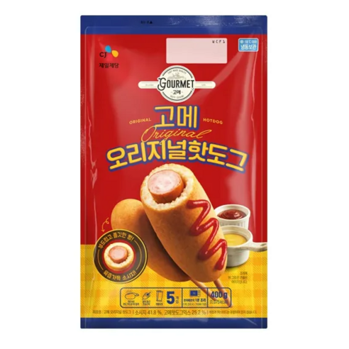 CJ 씨제이 고메 오리지널 핫도그, 400g, 1개