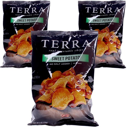 테라칩스 리얼 베지터블 칩 스위트 포테이토 노 솔트, 170g, 3개
