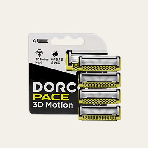 도루코 페이스 3D 모션 7중 면도날, 1개, 4개입