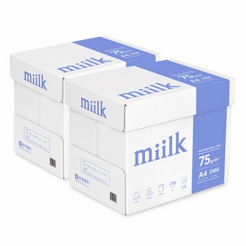 밀크 A4용지 75g 2박스(5000매)(Miilk), 상세 설명 참조