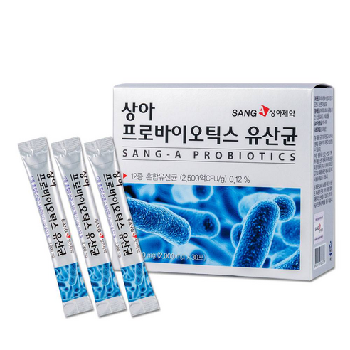 상아제약 신프로바이오틱스 프리바이오틱스 LGG유산균 엘지지 람노서스 유산균 가루 12종 혼합유산균 유익균먹이, 6개, 60g