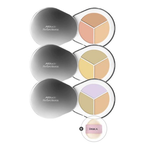 디어에이 퍼펙트 커버 컨실러 팔레트 퍼프 C01, 1개, 1개