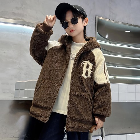 베비포 초등 중등 양털 뽀글이 후드잠바 JB1