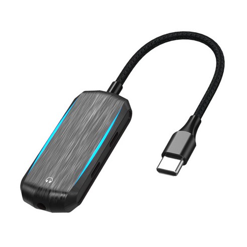 휴대 전화 태블릿 플러그 앤 플레이 용 휴대용 3-in-1 USB C ~ 3.5mm 오디오 어댑터 변환기, 총 길이 16cm, 알루미늄 합금, 검은 색
