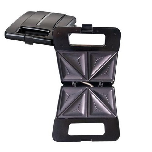 업소용 가정용 DMWD-3 인 1 다기능 전기 미니 샌드위치 메이커 그릴 파니니 플레이트 와플 토스터 아침, 블랙 샌드위치