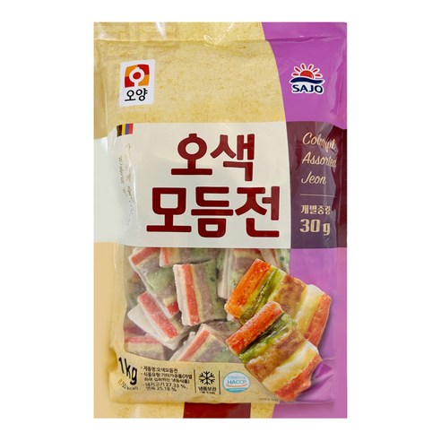 사조오양 오색모듬전 1kg, 1개