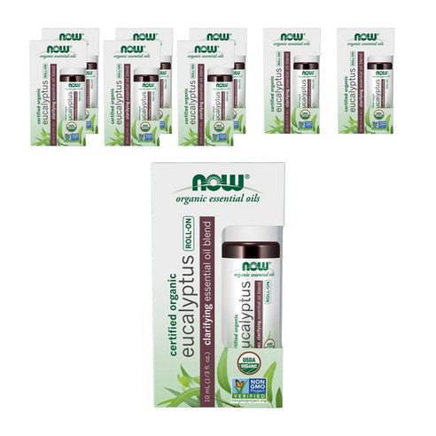 나우푸드 클래리파잉 에센셜 오일 블렌드 롤-온 유칼립투스, 9개, 10ml