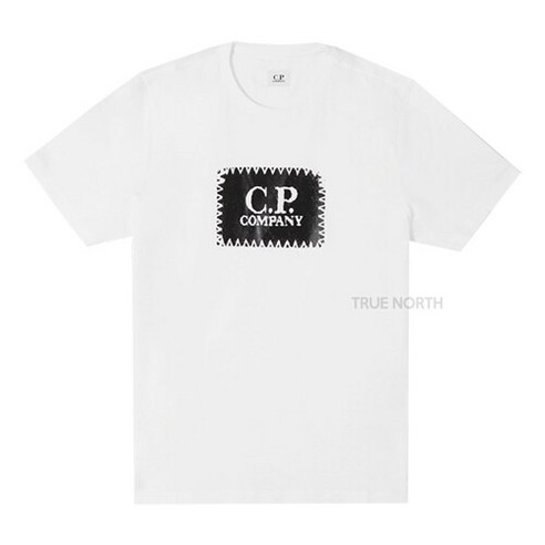 C.P 컴퍼니 [CP컴퍼니] 남성 14CMTS042A 005100W 103 로고 프린트 반팔 티셔츠 화이트