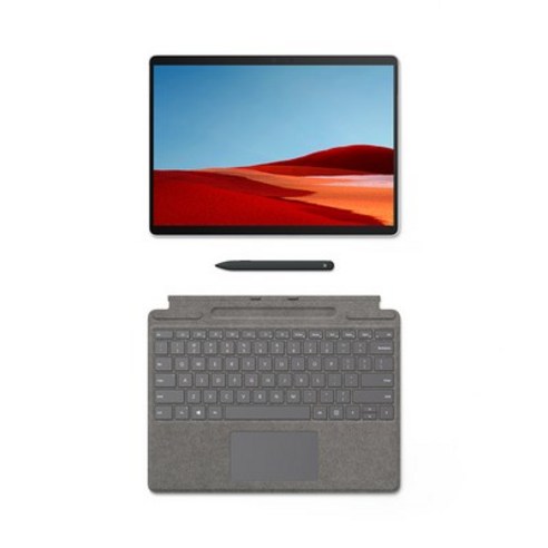 마이크로소프트 2020 Surface ProX 13 + 플래티넘타입 커버 + 슬림펜, 플래티넘, SQ2, 256GB, 16GB, WIN10 Home, 250-00077