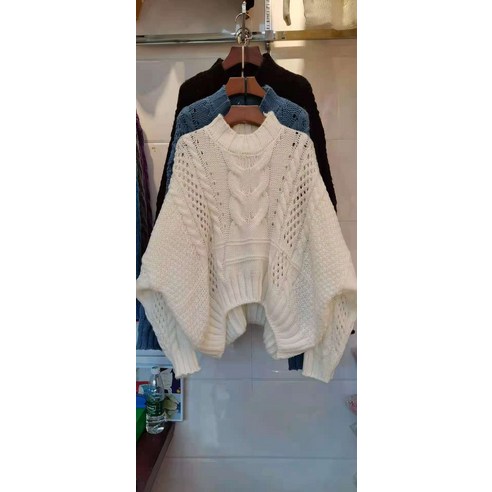 가을 겨울 두꺼운 터틀넥 니트 스웨터 여성 느슨한 겉옷 게으른 스타일 짧은 스웨터 두꺼운 트위스트 니트 셔츠 탑