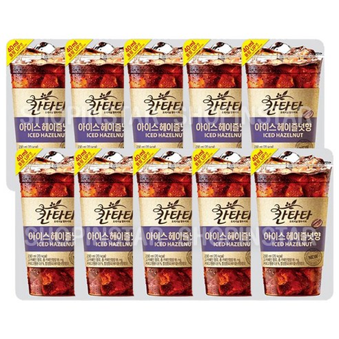 칸타타 파우치 190ml 5종 10입 택1, 10개, 230ml