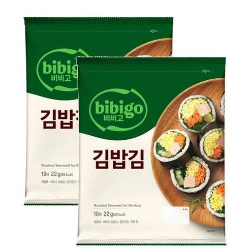 CJ 비비고 김밥김, 22g, 2개