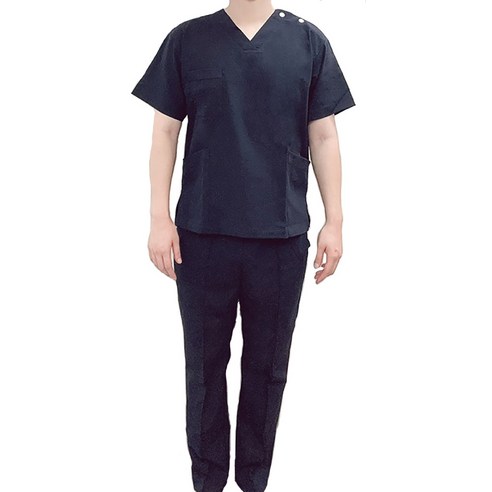 스냅단추 V넥 스판 수술복 스크럽복 유니폼 세트 국내제작 간호복 수술복 간호사복 의사복