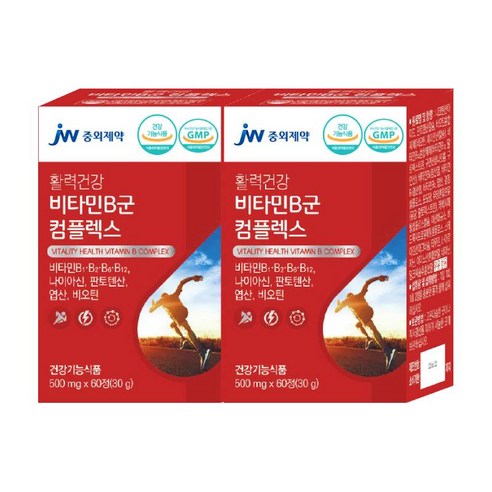 JW중외제약 활력건강 비타민b군 컴플렉스, 54g, 60개