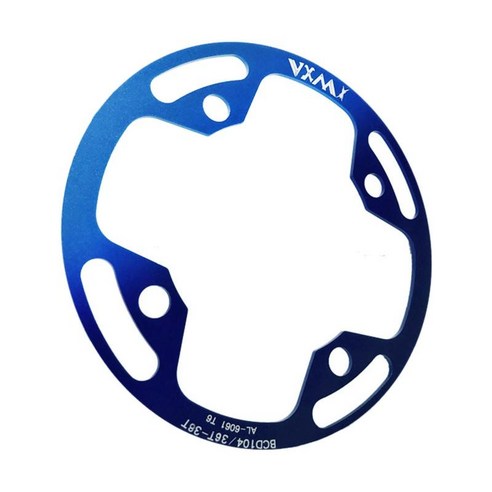 둥근 산 체인링 가드 체인 가드 커버 알루미늄 합금 CNC 전체 CNC, 파란색, 36T-38T., 알류미늄