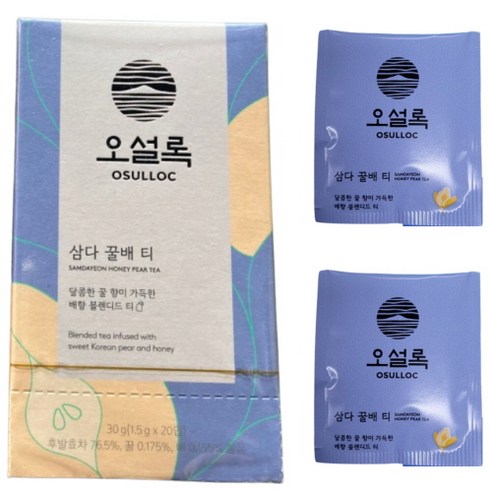 오설록 삼다 꿀배 티 티백 오설록 티세트, 1.5g, 20개입, 1개 
커피/원두/차