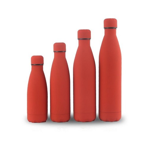 야외 운동 물병 전기 도금 나무 무늬 304 진공 스테인리스강 콜라병 보온컵, 빨강, 350ML