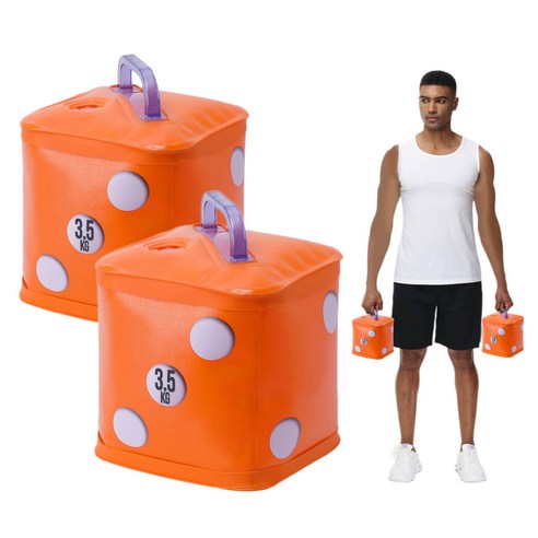 Deiris 3.5kg/5kg 물 덤벨 쌍 휴대용 여행 조절 가능 중량 덤벨 훈련 운동 운동 덤벨, 1개, 3.5kg