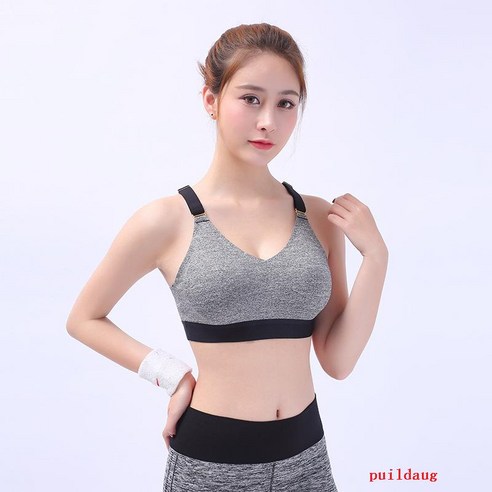 스틸 링이없는 스포츠 브래지어 충격 방지 여성 요가 속옷 브래지어 뷰티 백