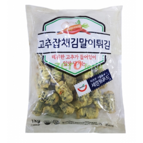 세미원푸드 고추잡채 김말이튀김, 1kg, 1개
