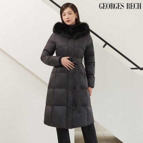 [조르쥬 레쉬] 24FW 폭스퍼 롱 구스다운