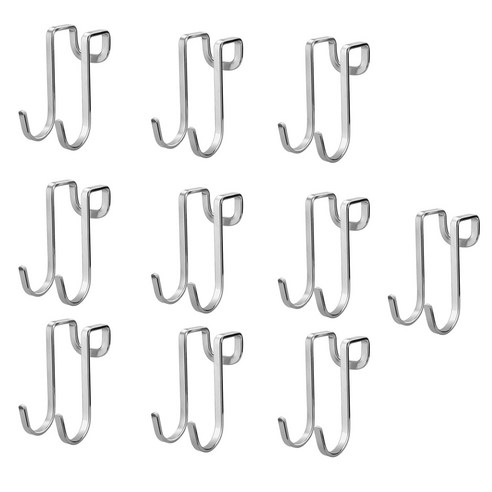 Retemporel 10개 샤워 후크 세트 S-후크 코트 욕실 목욕 스크린-타월 걸이로 사용 홀더(8.5X4cm), 1개