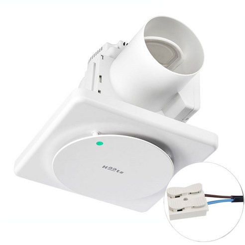 하츠 허리케인 욕실 화장실 환풍기 중정압 전동댐퍼 일체형 HBF-503MD 커넥터형, 화이트
