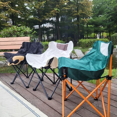 리빙럽 접이식 캠핑의자 휴대용 경량 체어, 1개, 블랙