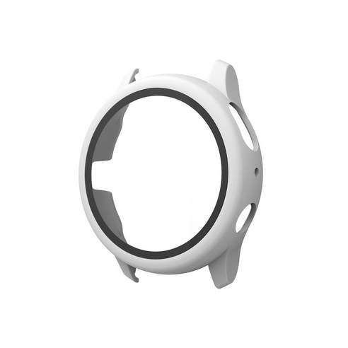 루아러블 갤럭시워치 액티브2 강화유리 올인원 풀커버 보호케이스 40mm, 화이트