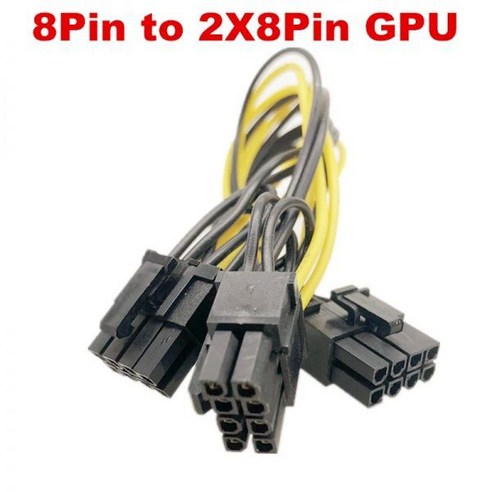 그래픽 카드 수GPU PCIE 듀얼 2x86 + 2 핀 수 PCI익스프레스 Y 스플리터 마이너 전원 공급 케이블 코드 18 ...