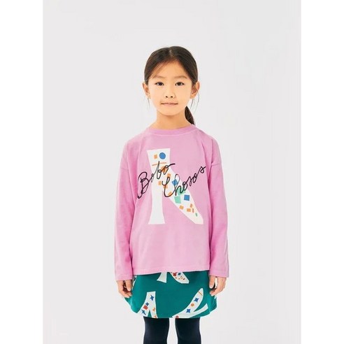 [BOBO CHOSES] 보보쇼즈 24FW 키즈 티셔츠 Magic Shoe T-shirt B224AC023