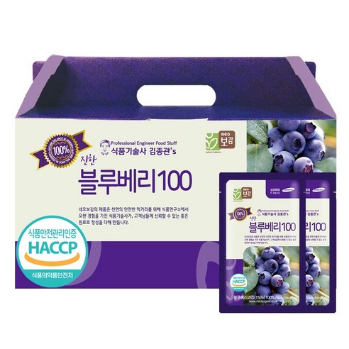 네오팜 식품기술사 김종관's 블루베리 100, 80ml, 120개