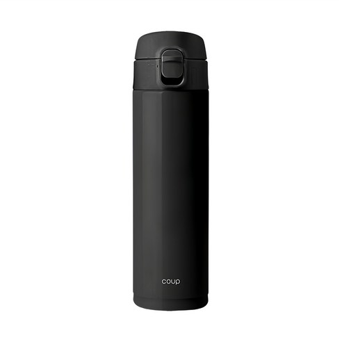 COUP 스테인레스 원터치 텀블러, 블랙, 470ml, 1개