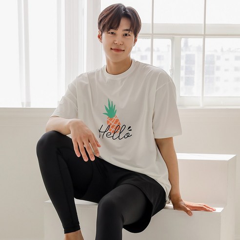 베라프 아임파인 상의 빅사이즈 루즈핏 남자 래쉬가드 M233