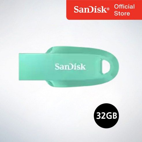 샌디스크코리아 공식인증정품 USB메모리 Ultra Curve 울트라 커브 USB 3.2 CZ550 32GB 민트그린
