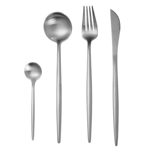 4 개 식기 럭셔리 세트, Silver