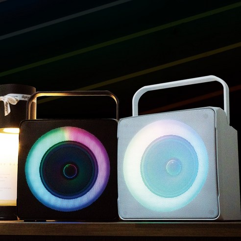 머레이 레인보우 LED 블루투스 노래방 기계 화이트, 할인가격 69,000원, 평점 5/5