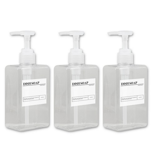 뉴앤룩 PETG소재 욕실디스펜서 4color, 투명, 3개, 280ml