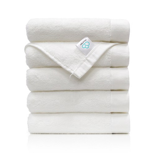 클라우망 호텔수건 30수 170g 코마사 고급 두꺼운 세면타올 돌답례품, 화이트, 5장