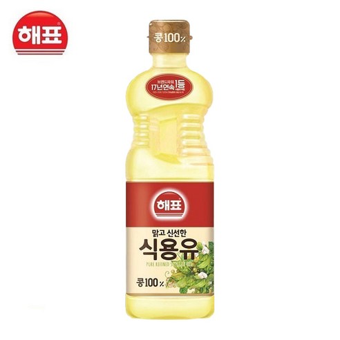 해표 콩기름 900ml 식용유 1개 
가루/조미료/오일