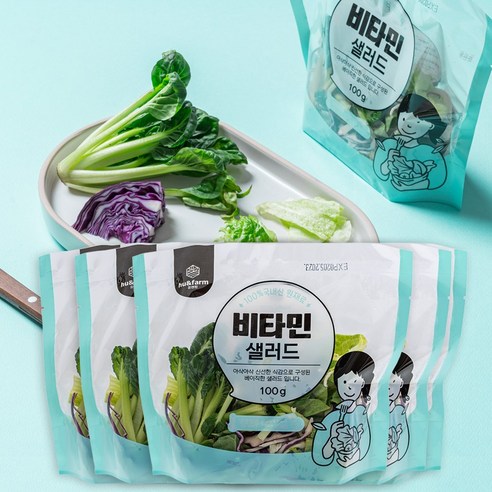 친환경 샐러드 야채 다이어트 샐러드 식단 관리 100gX5팩(5종 중 1세트), 100g, 5개, 국내산 루꼴라 샐러드