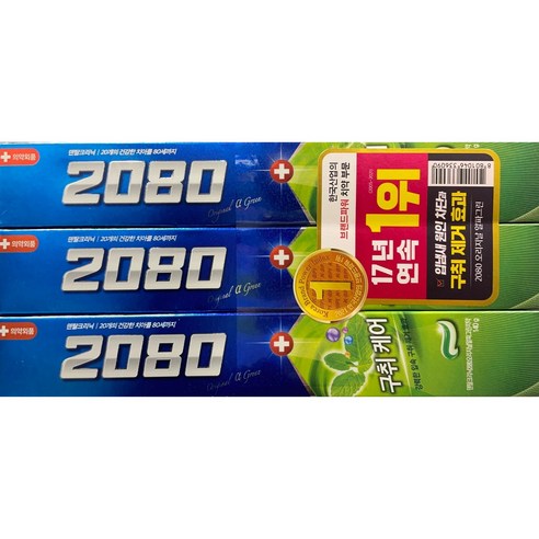 2080 그린 구취케어 치약, 140g, 6개