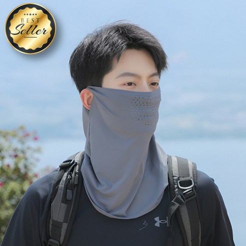 샵버스 쿨 자외선 차단 골프 마스크, 제트그레이, 1개